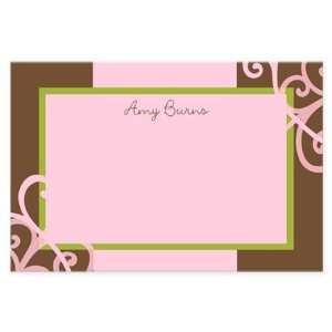  Pink Scroll Green Frame Thank You Note Thank You Notes 