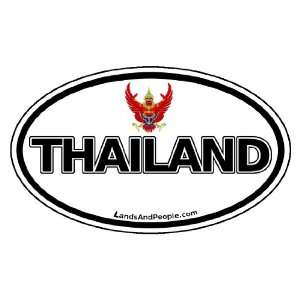  Thailand Garuda Symbol Car Bumper Sticker Decal Oval Black 