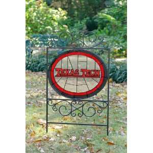  Texas Tech Art Glass Yard Sign Patio, Lawn & Garden