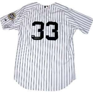Nick Swisher Authentic 2009 Yankees Home Jersey w/ Inaugural Season 