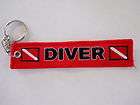 Scuba Diving Diver Key Chain Banner KeyChain Red New