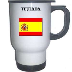  Spain (Espana)   TEULADA White Stainless Steel Mug 