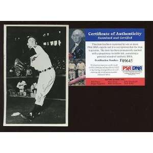  1955 Bob Lemon Cleveland Indians Postcard Autographed PSA 