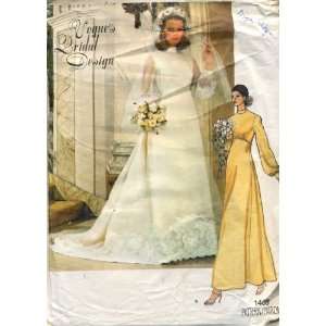   Wedding Dress, Slip and Veil Sewing Pattern # 1488 