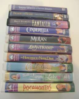 Disney Kids VHS Movie Big Princess Lot  