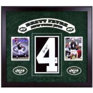  Brett Favre New York Jets Autographed Framed Number Piece 