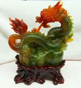 12x6x16 Big Large Oriental Chinese Green Jade Fire NEW Dragon Year 