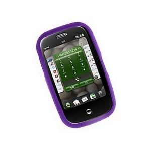  Rubber Coated Plastic Phone Case Cover Puple For Palm Pre 