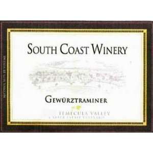  2009 South Coast Winery Temecula Gewurztraminer 750ml 