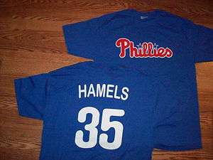Philadelphia Phillies Cole Hamels # 35 Royal Blue Tee Shirt  
