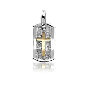   in sterling silver with 14K gold cross Sziro Jewelry Designs Jewelry