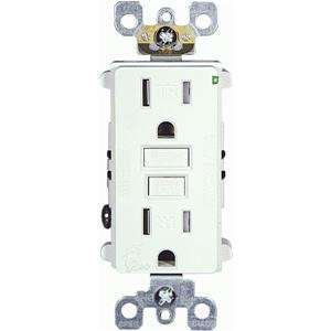   Duplex GFCI Outlet, Wallplate sold separately, White