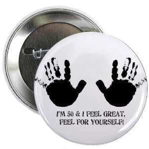   hands Button Funny 2.25 Button by  Arts, Crafts & Sewing