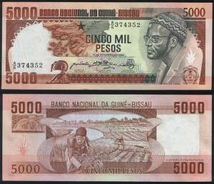 Guinea Bissau P 9   5000 Pesos 1984   UNC  
