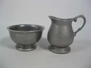 LOT 2 ANTIQUE Silver Metal Sugar Bowl Creamer Tea Set  