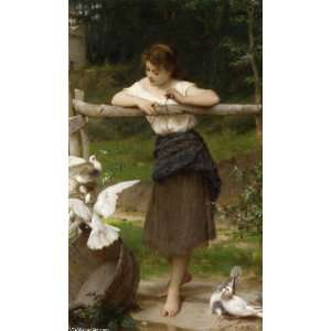     Emile Munier   24 x 40 inches   Teasing the Doves