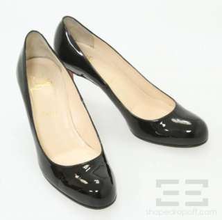 Christian Louboutin Black Patent Leather Heels Size 39  