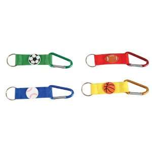  Lot of 12 Sports Ball Carabiner Keychains Toys & Games