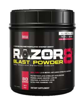 AllMax Razor8 Blast Powder Triple Berry 540 g 665553201375  