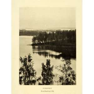 1911 Print Punkaharju Runebergs Hill Finland Suomi Landscape Savonia 