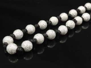 Men Black/White/Black & White/Black & Yellow Cz Stone Chain Necklace 