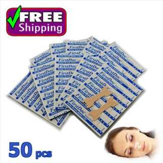 NEW Frist Doc Breathe Right TAN Nasal Strips 50Pcs M size STOP SNORE 