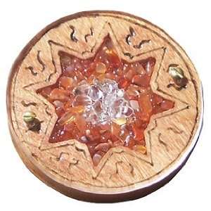  Magic Unique Gemstone and Wooden Amulet Lucky Aries Magnet 