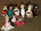 lot of 9 vintage baby dolls plastic dresses