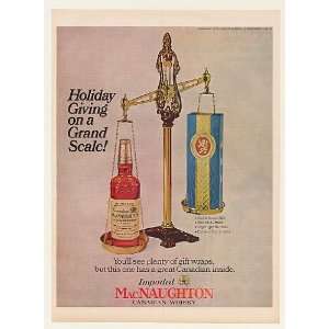  1966 MacNaughton Canadian Whisky Bottle Gift Scale Print 