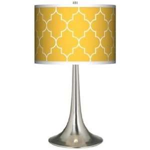  Tangier Yellow Giclee Trumpet Table Lamp