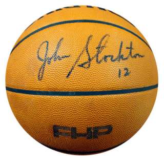 John Stockton Autographed Signed Official Leather NBA Basketball PSA 
