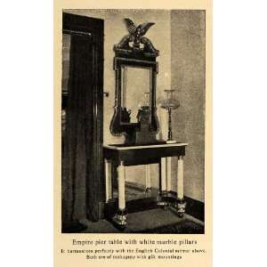  1906 Print Empire Pier Table Mirror Marble Pillars 