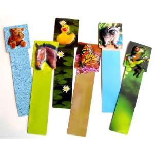   Set of 3 D Raised Images Bookmarks   Animals Themed
