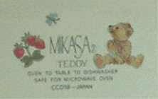 MIKASA Teddy CAKE PLATE Bear MOUSE Retired CC018 Berry  