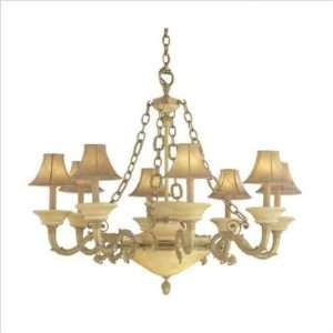  Brentwood Chandelier with Oil Cloth Shade