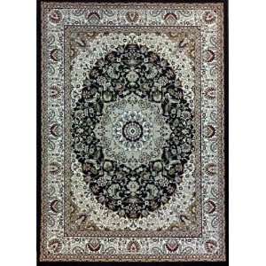  Traditional Area Rug 6 Ft. X 9 Ft. Black Persian 401