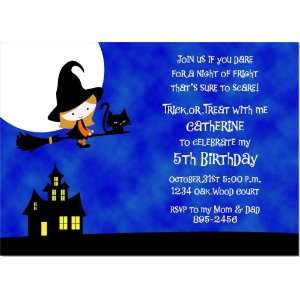  Little Witch Halloween Invitations