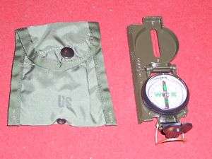 MILITARY FIRST AID COMPASS POUCH + LENSATIC COMPASS SURVIVAL GEAR 