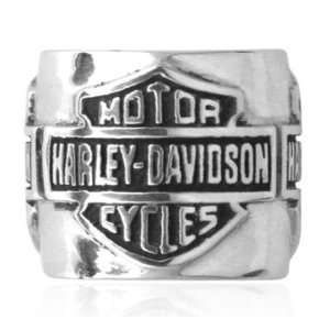    Davidson® Sterling Silver Bar & Shield Ride Bead. HDD0032 Jewelry