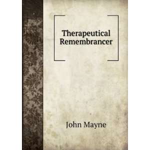  Therapeutical Remembrancer John Mayne Books