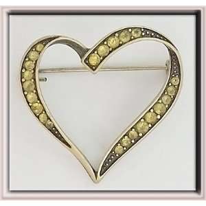  Yellow Heart Broach 