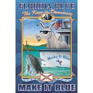 Florida Blue   The Keys to Democracy 24X36 Giclee Paper 