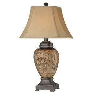  Urn Table Lamp with Shell Overlay (Set of 2)