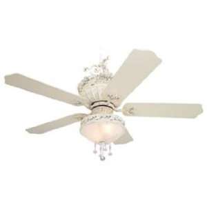   Casa Chic Ceiling Fan with Pretty and Pink Light Kit