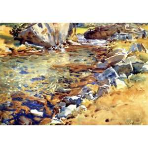   Singer Sargent   32 x 22 inches   Brook among Rocks