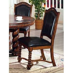 Brookville Side Dining Chair in Warm Chestnut Finish by Furniture of 