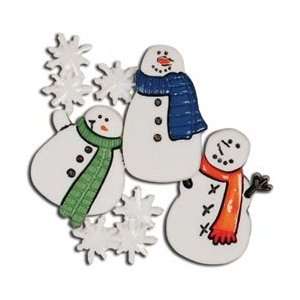   Holiday Buttons Brrr 11/Pkg; 6 Items/Order Arts, Crafts & Sewing