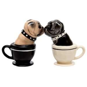  Kissing Teacup Pugs Magnetic Salt and Pepper Shakers