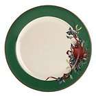 one 1 lenox winter greetings green dinner plate rare christmas dinner 