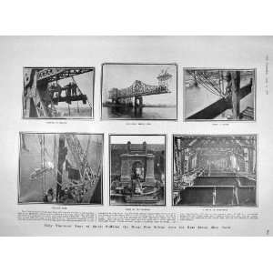   1907 ENGINEERING BRIDGE NEW YORK RIVER TEMPLE GARDENS